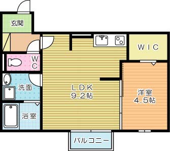 ヴェルジェ深田Ⅴ 202号室 間取り