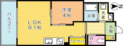 ソレイユ・ルヴァン赤坂 305号室 間取り