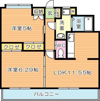 T-FLAT58（ティーフラット58） 間取り図