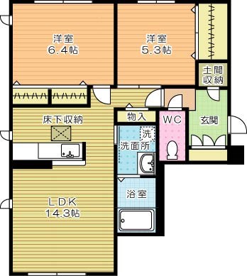 ＮＡＤＹＡ上富野 103号室 間取り