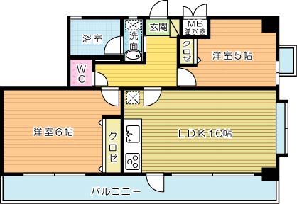 ラフィーネ小倉   1303号室 間取り