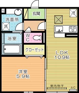 ザ・レジデンスBonjono West（ザ・レジデンスボンジョーノ　ウエスト） 103号室 間取り