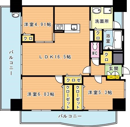 LEGEND157（レジェンド157） 701号室 間取り