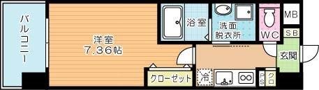 CENTERMARK三萩野(センターマーク三萩野) 602号室 間取り