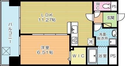 CENTER MARK 三萩野(センターマーク三萩野)  501号室 間取り