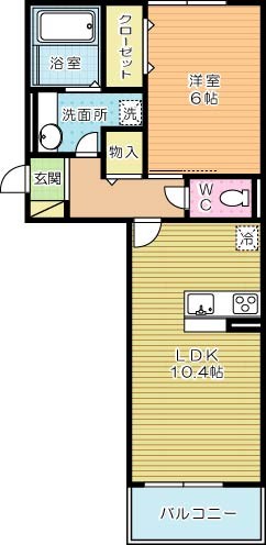 le ciel bleu（ルシェルブルー） 203号室 間取り