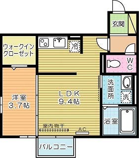 トレゾール城野    203号室 間取り