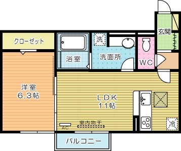 ＳｕｎＬｉｇｈｔ(サンライト) 108号室 間取り