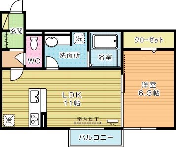 ＳｕｎＬｉｇｈｔ(サンライト) 207号室 間取り
