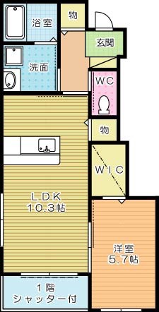 ＧｒｅｅｎＨｉｌｌｓ小文字（グリーンヒルズ小文字） 107号室 間取り