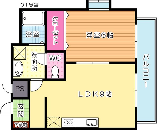 チャペルコンサート 701号室 間取り