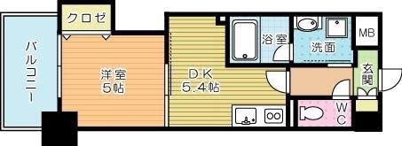 THE SQUARE Platinum Residence（ザ・スクエアプラチナレジデンス） 607号室 間取り
