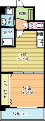 ルミエドール戸畑駅前 403号室 間取り