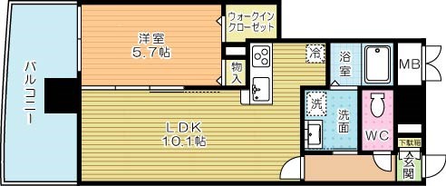 サンシャインプリンセス五番街  504号室 間取り