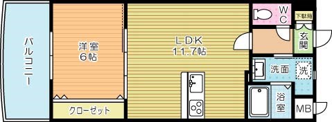 サンシャインプリンセス五番街  1204号室 間取り