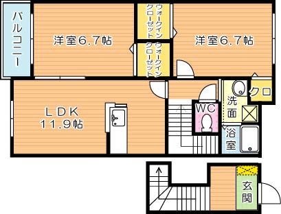 タウンコート学研台 間取り