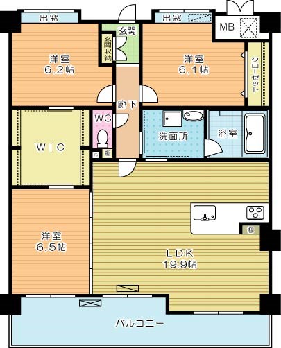 ＮＥＷＧＡＥＡ　ＳＯＬＡＲＥ　ＳＨＩＭＯＳＯＮＥ(ニューガイアソラーレ下曽根)    間取り図