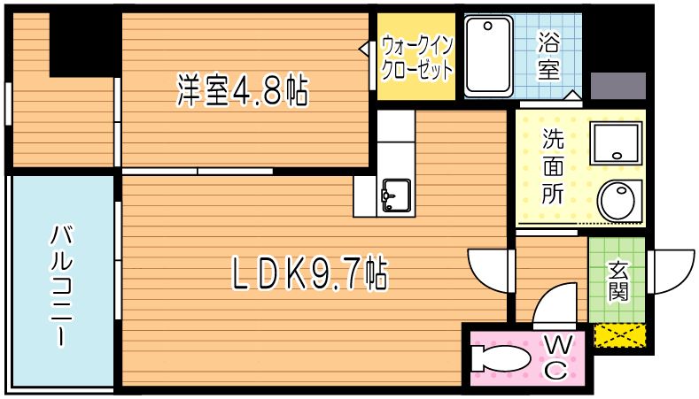 サンシャイン・マリンズ井堀 102号室 間取り