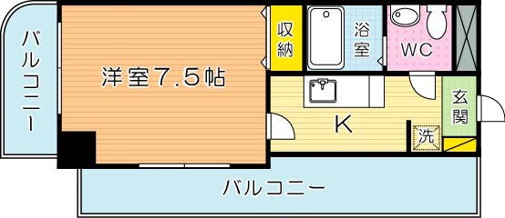 ロイヤルキャッスル 1402号室 間取り