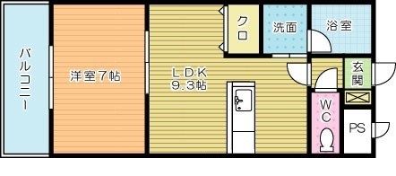 ＫＮ２１白銀 403号室 間取り