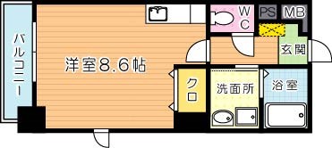 ベルガ南小倉 406号室 間取り