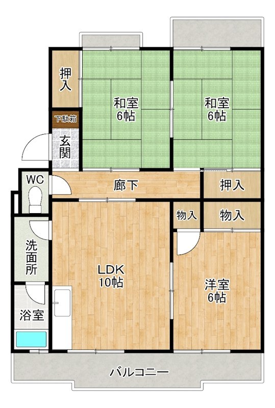 森田ハイツ 402号室 間取り