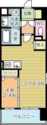 アピアランス歯大前   1005号室 間取り