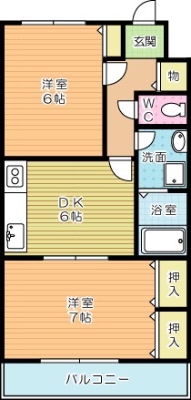 ロージュマン真鶴  202号室 間取り