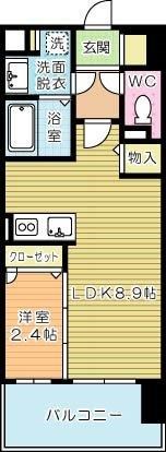 アピアランス歯大前 802号室 間取り