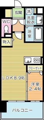 アピアランス歯大前 703号室 間取り