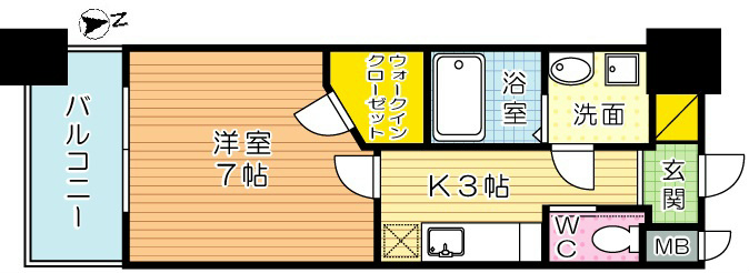 ギャラン竪町 1109号室 間取り