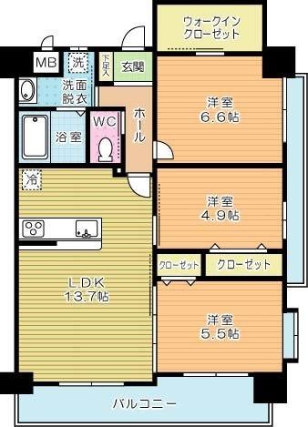 ベルステージ須賀町 201号室 間取り