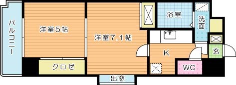アヴィニールNo.5 501号室 間取り