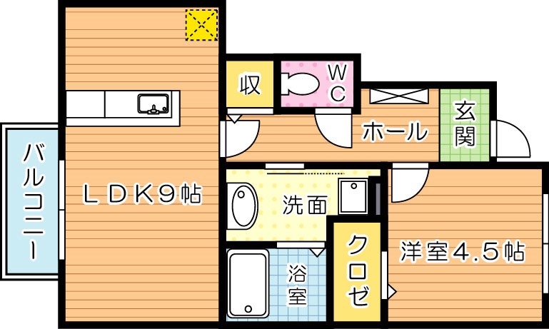 ベルクフェルト 101号室 間取り