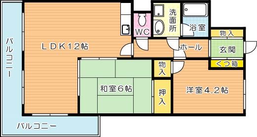 フォーレスト本城Ⅰ 間取り図