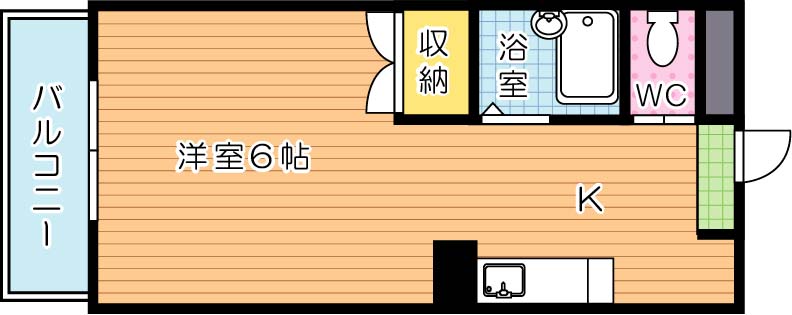 アール日の峯 103号室 間取り
