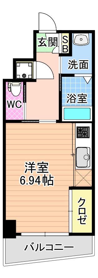 ＭＧＡ城内 705号室 間取り