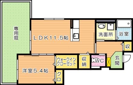 プランドールアヤ 105号室 間取り