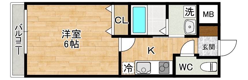 プチロゼ 108号室 間取り