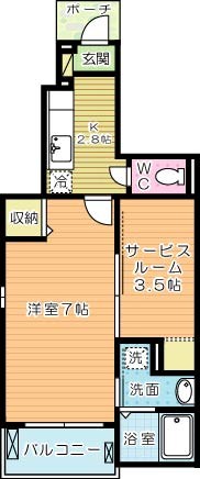 リッジモンド 107号室 間取り