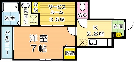 リッジモンド 107号室 間取り