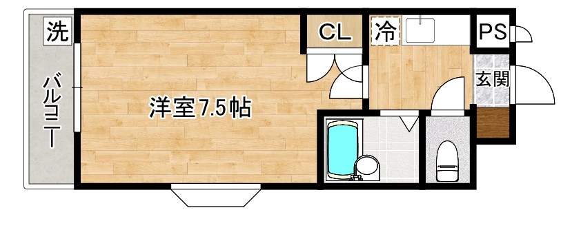 リファレンス北方Ⅰ 604号室 間取り