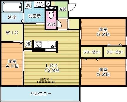 セジュール長浜　Ｂ棟 203号室 間取り