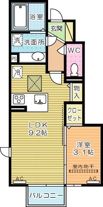 Ｃｅｒｅｚｏ．Ｏｎｅ（セレッソワン） 106号室 間取り