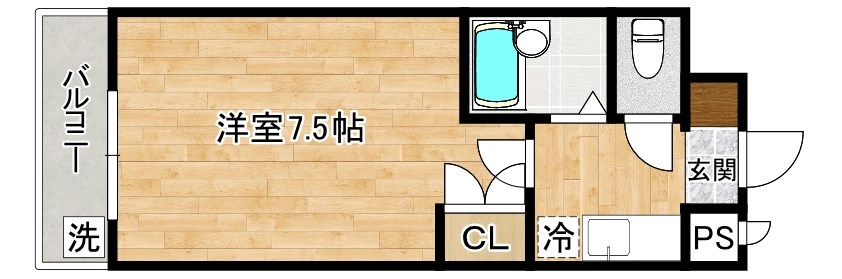 リファレンス北方Ⅰ 202号室 間取り