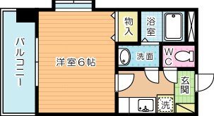 ロマネスク下到津（分譲賃貸） 803号室 間取り
