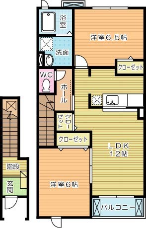 グランディールⅡ番館  202号室 間取り