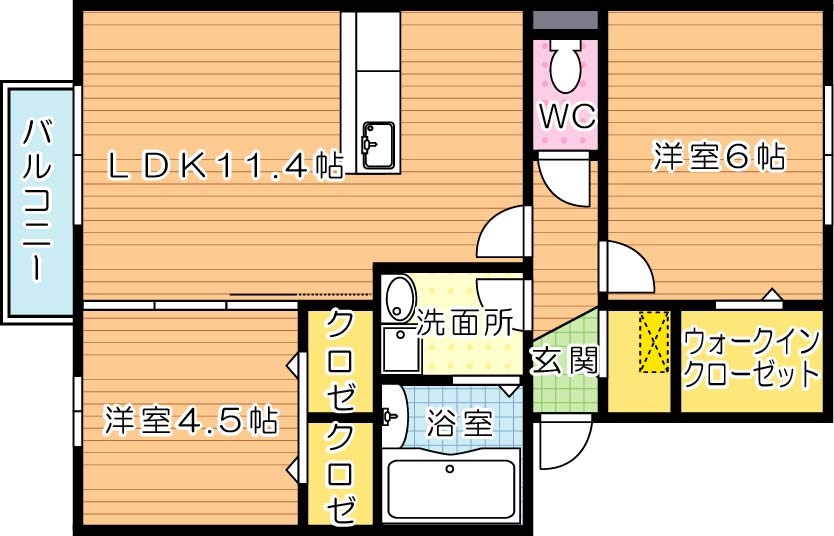 グランジュデ　Ａ棟 間取り