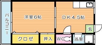 ライフピュア大浦 208号室 間取り