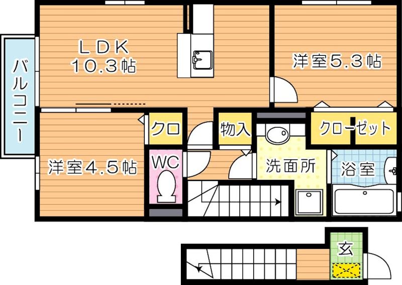 メゾンパークス白岩 　 間取り